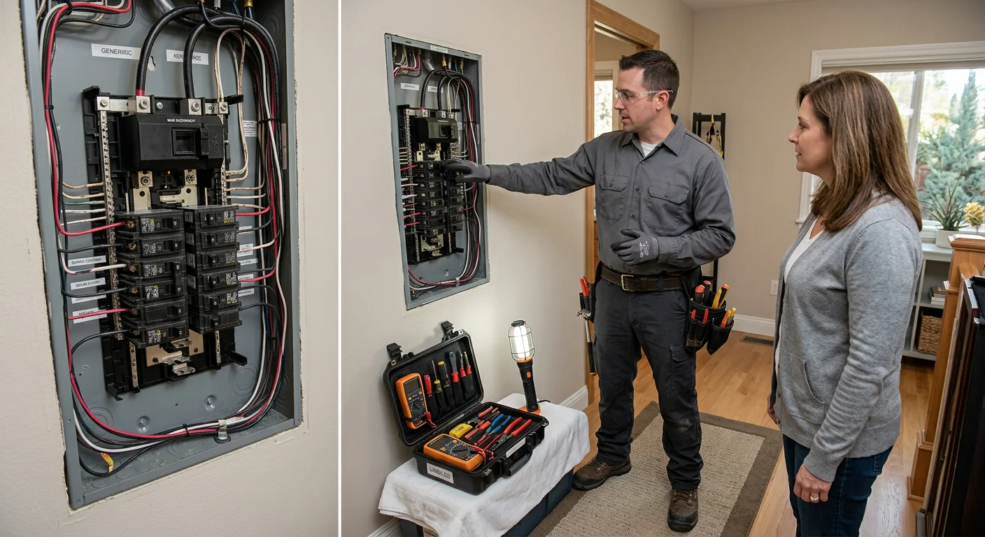 Electrician equipment ready for customer walkthrough
