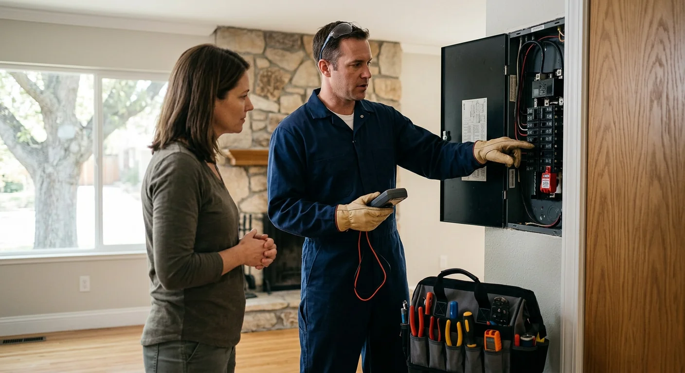 Electrician equipment ready for customer walkthrough